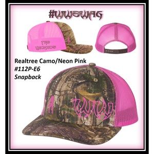 Hat - Trucker Snapback #112P-RealtreeCamo/NeonPink